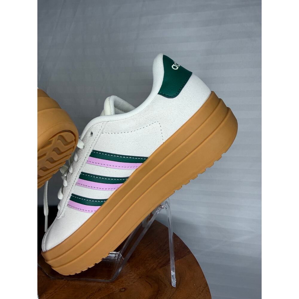 Adidas VL Court Bold Platform Sneakers White Pink Green Gum Women’s 6.5 NWT - Picture 13 of 16